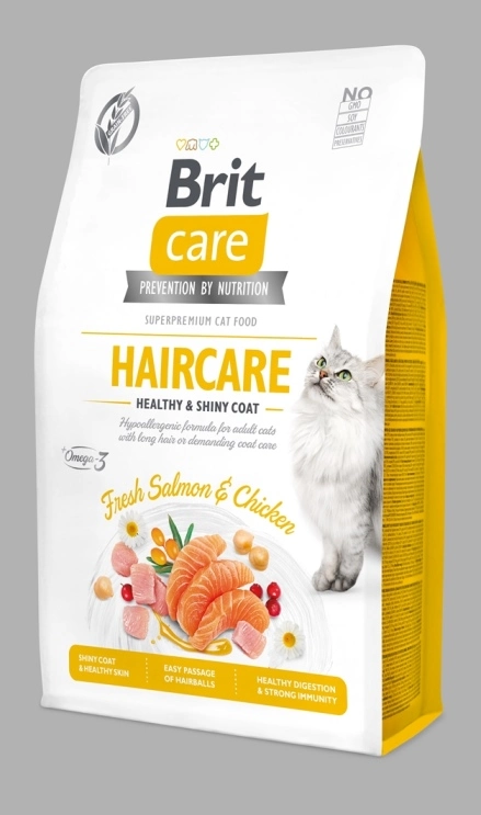 Brit Care Cat Grainfree Adult Haircare Fresh Salmon & Chicken 2 kg