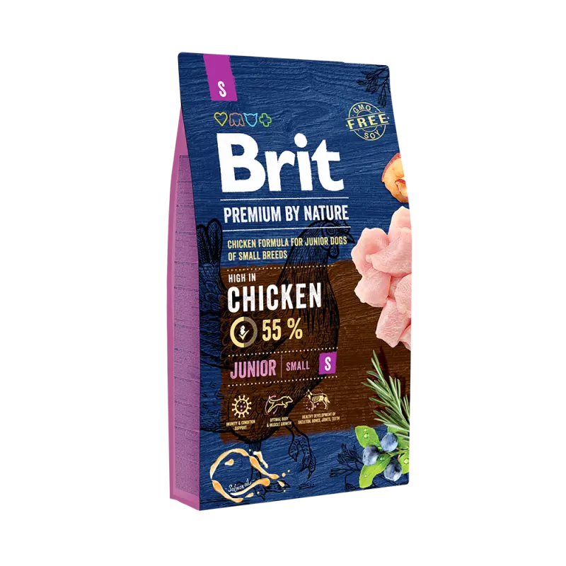 Brit Premium by Nature hondenvoer Junior S 8 kg