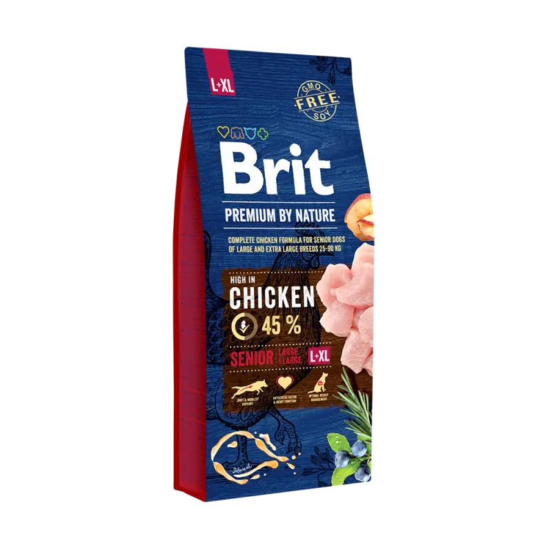 Brit Premium by Nature hondenvoer Senior L/XL 15 kg