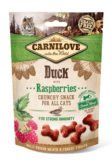Carnilove Crunchy kattensnack Duck with Raspberries 50 gram