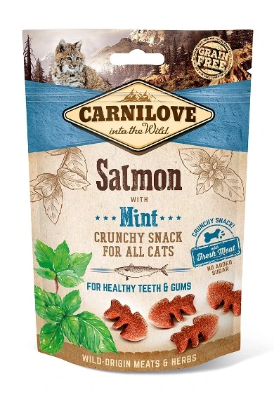 Carnilove Crunchy kattensnack Salmon with Mint 50 gram
