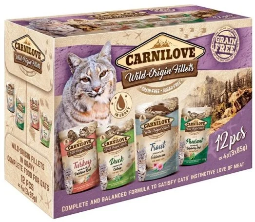 Carnilove Cat Pouch Multipack 12 keer 85 gram