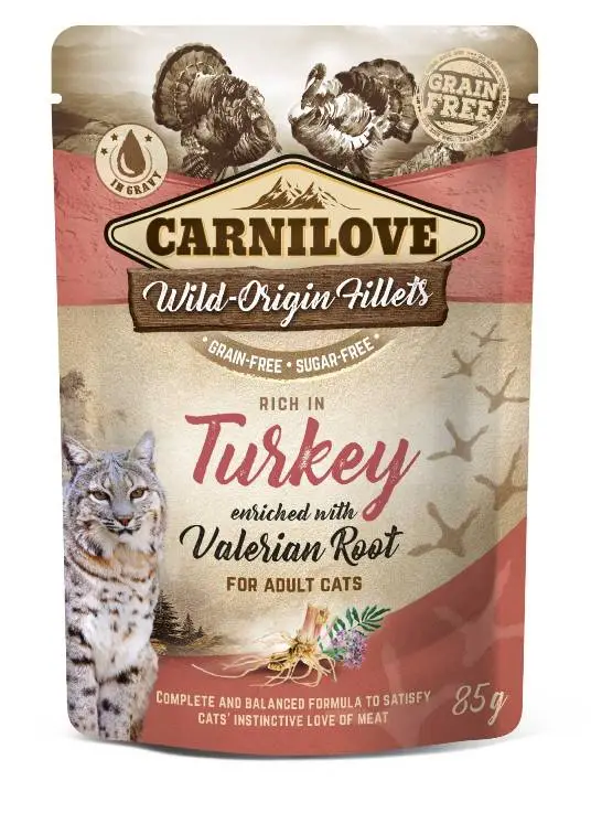 Carnilove Cat Pouch Turkey with Valerian 85 gram