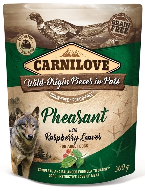 Carnilove Dog Pouch Pate Pheasant with Raspberry Leaves 300 gram