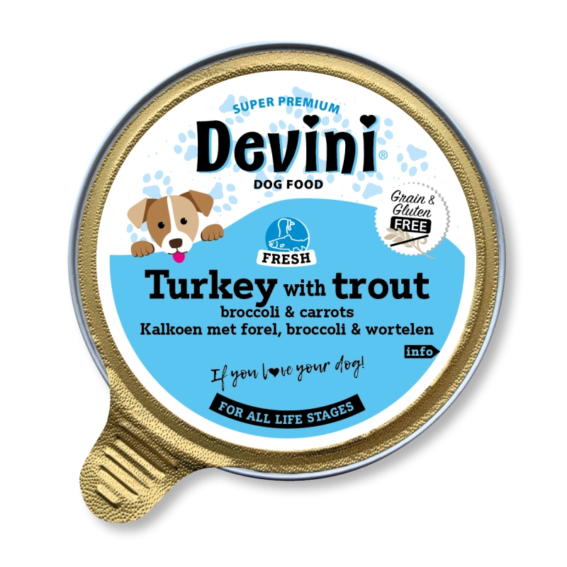 Devini Grain Free Turkey & Trout for Dogs 85 gram