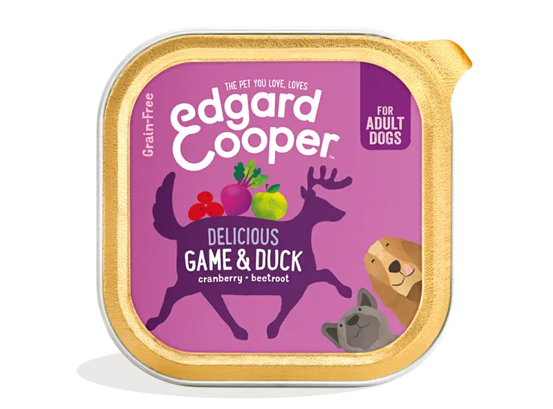 Edgard & Cooper Dog Adult Cup Game & Duck 300 gram