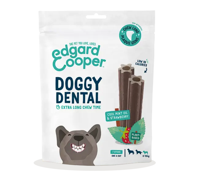 Edgard & Cooper Doggy Dental Strawberry/Mint 7 stuks Small