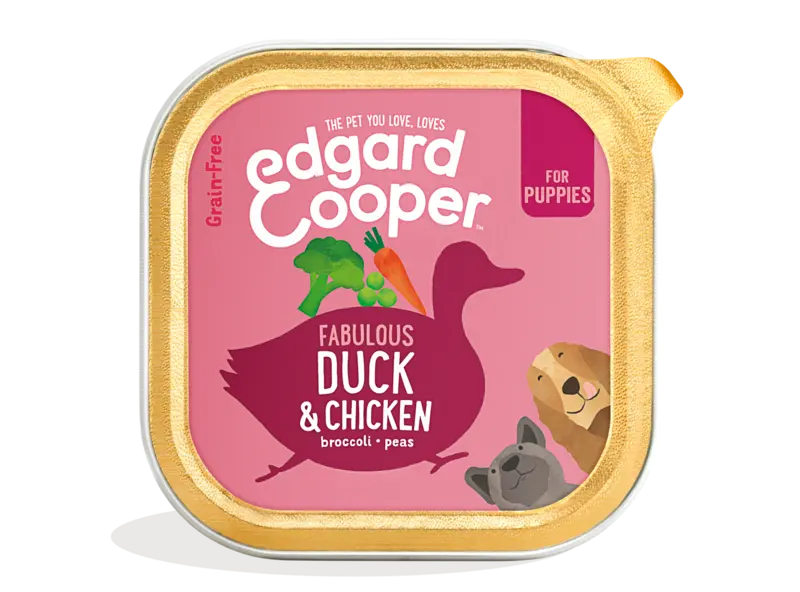 Edgard & Cooper Dog Puppy Cup Duck & Chicken 300 gram