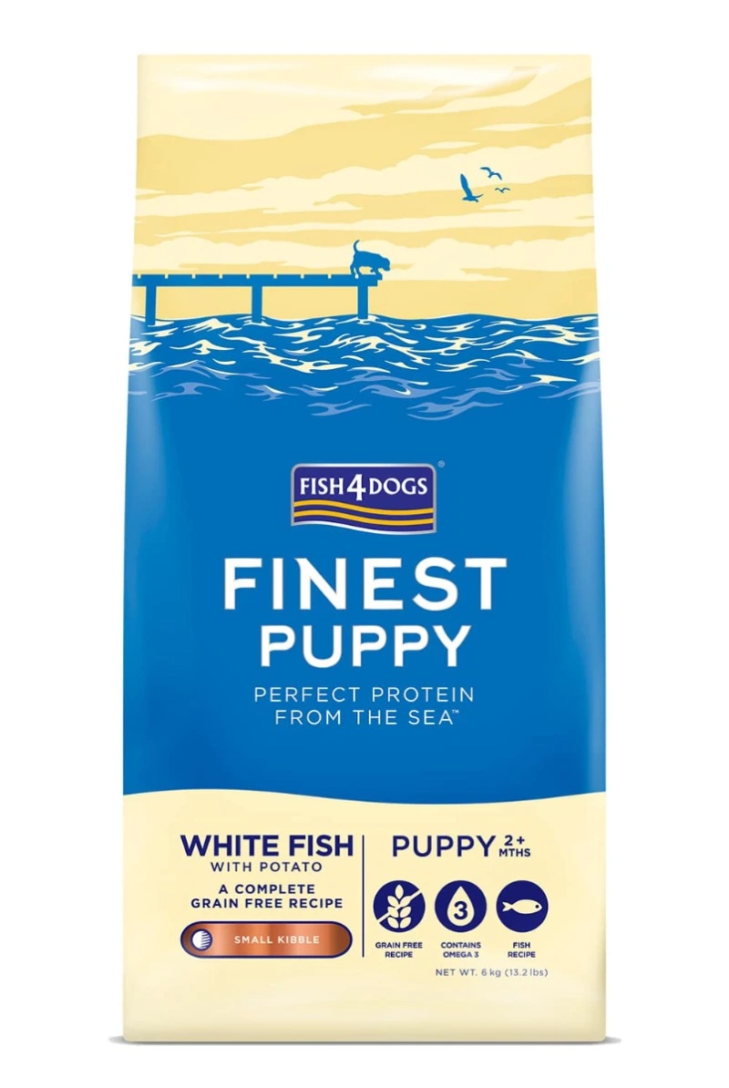 Fish4Dogs Finest Puppy Small Kibble White Fish with Potato 6 kg