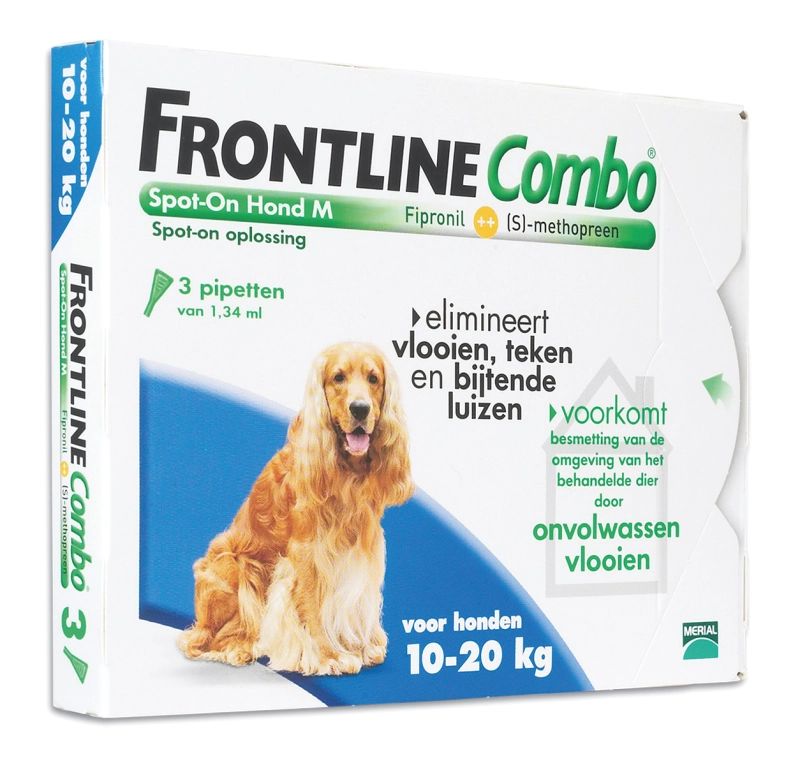 Frontline Combo Hond 10-20 kg. 3 pipetten
