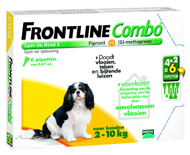 Frontline Combo Hond 2-10 kg. 6 pipetten