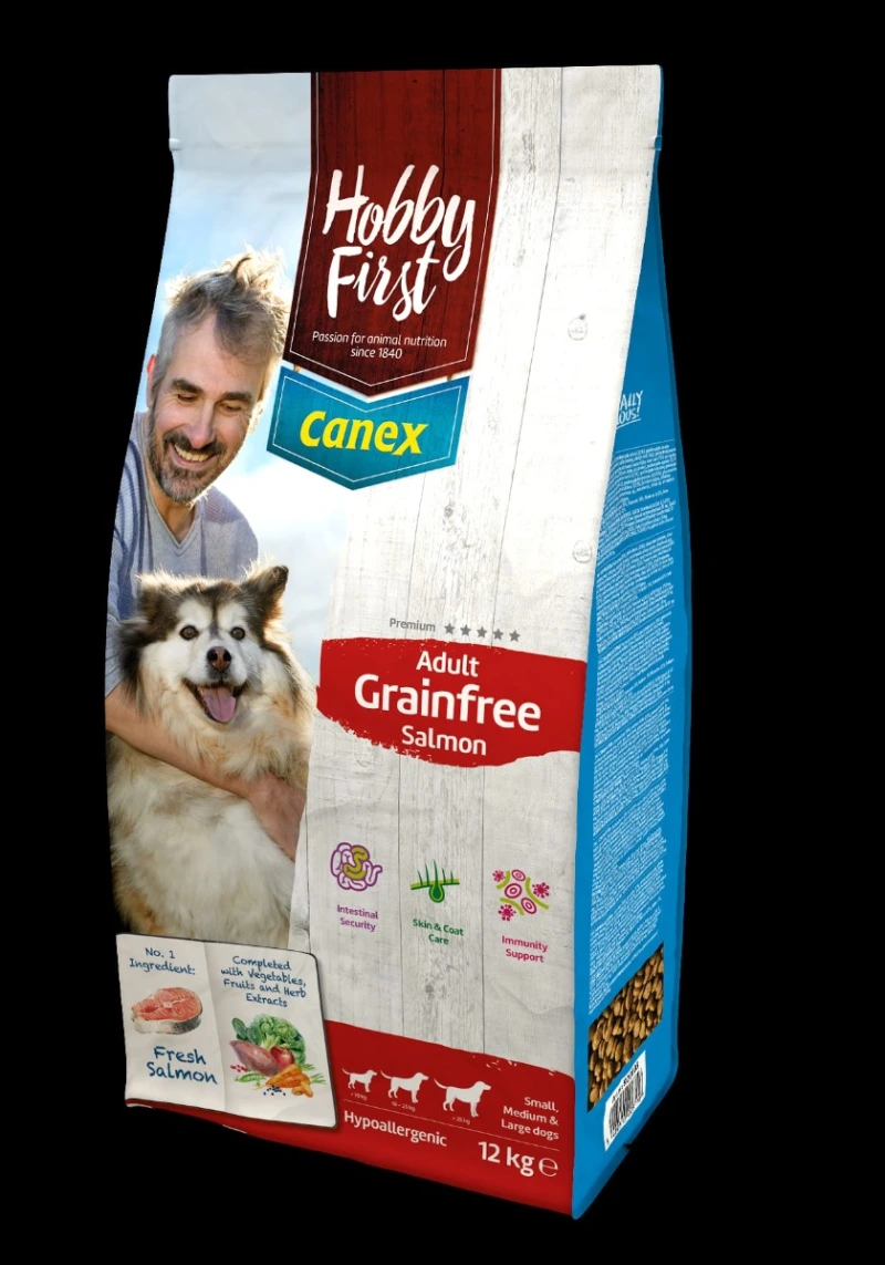 Hobby First Canex Adult Grainfree Salmon 12 kg 