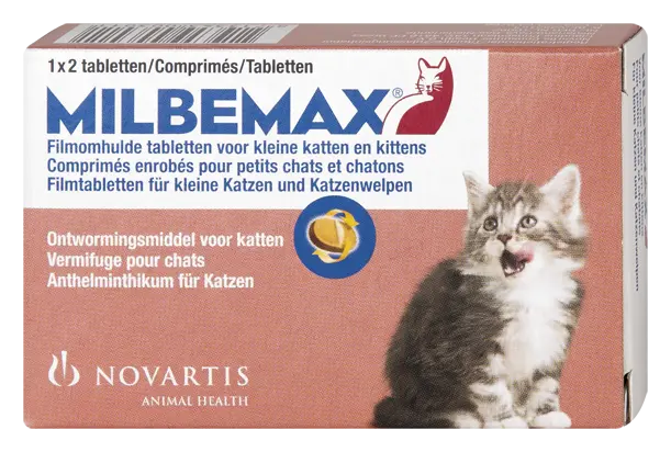 Milbemax kleine kat en kittens 2 tabletten