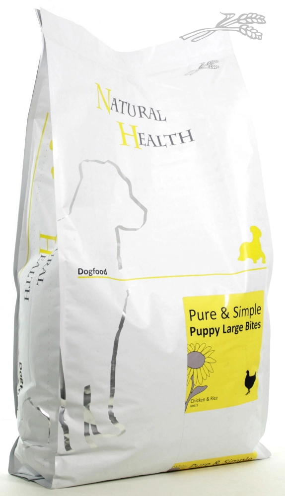 Natural Health hondenvoer Puppy Large Bite Kip 7,5 kg