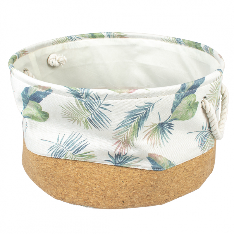 Duvo+ Siesta Palm cork & poly mand rond Meerkleurig