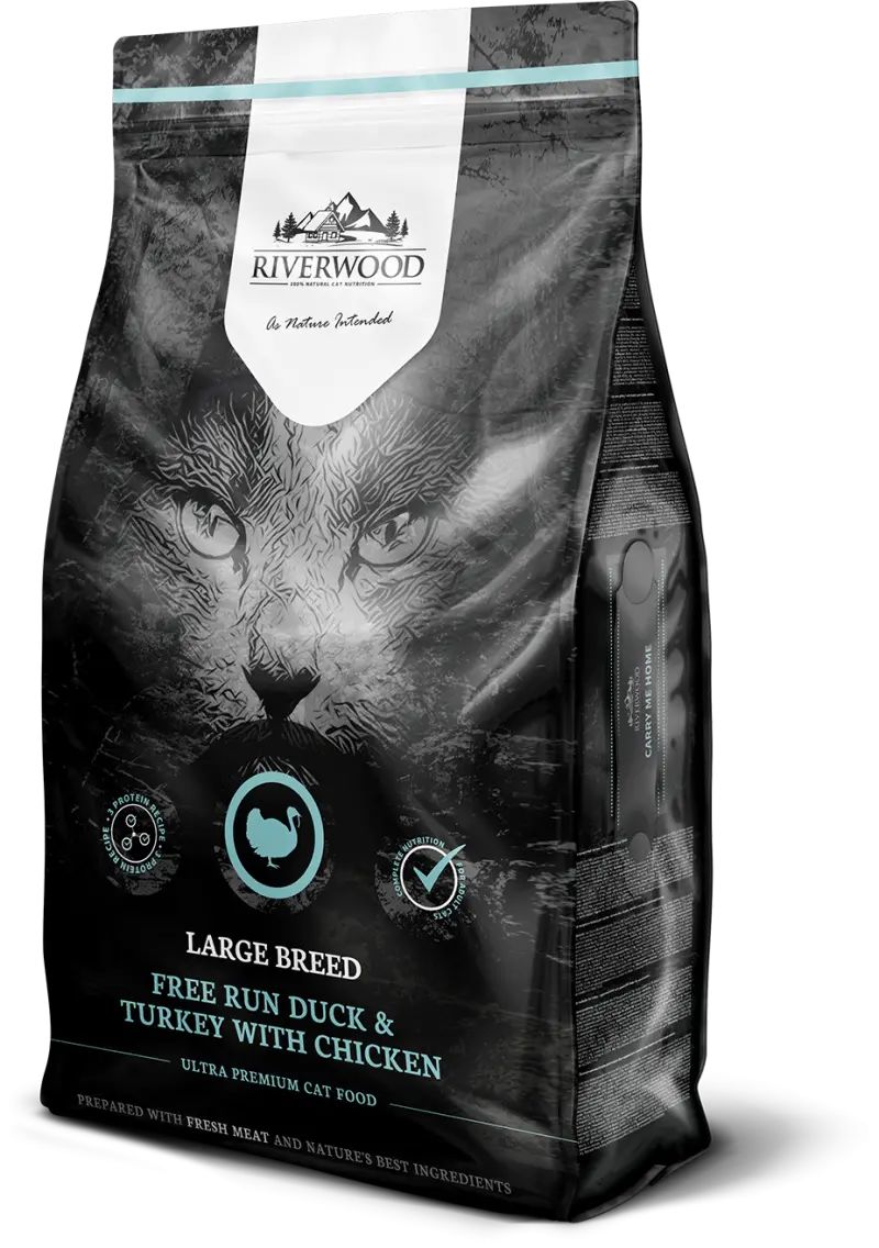 Riverwood Cat Large Breed Duck, Turkey with Chicken 6 kg