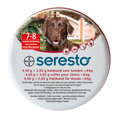Seresto vlooien- en tekenband hond vanaf 8 kg