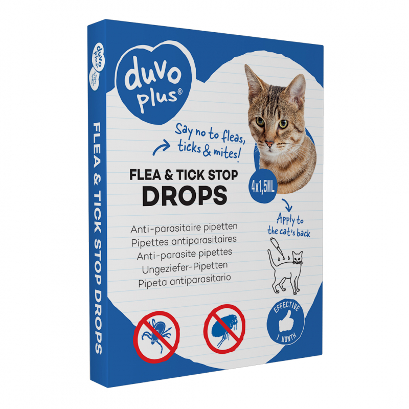 Duvo+ Kat Vlo & Teek stop anti-parasiet 4 pipetten 