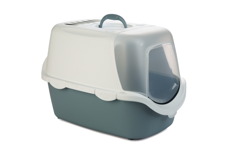 Stefanplast kattenbak Catchy Easy Clean Wit/Lichtblauw 56 x 40 x 40 cm