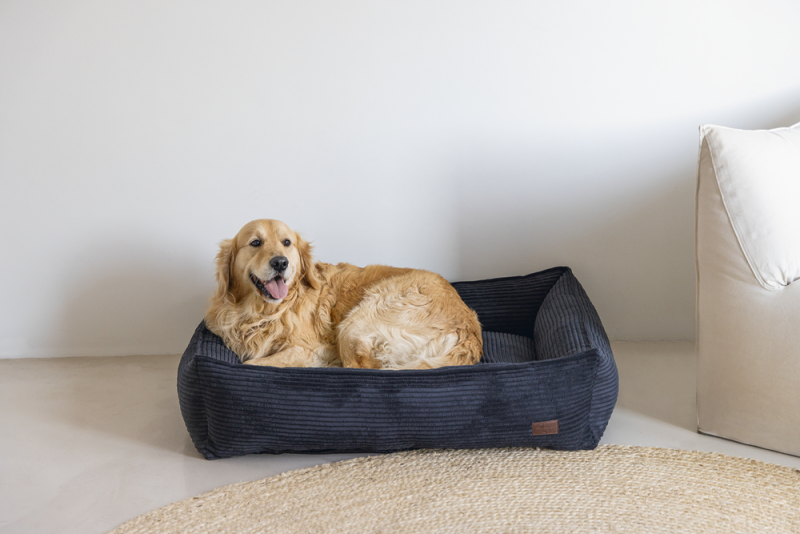 Designed by Lotte hondenmand Ribbed Antraciet 95 x 80 cm 