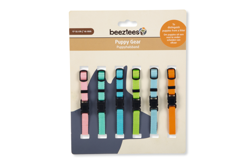Beeztees Puppy Nylon Halsband Assorti 6 x 17-25 cm x 10 mm