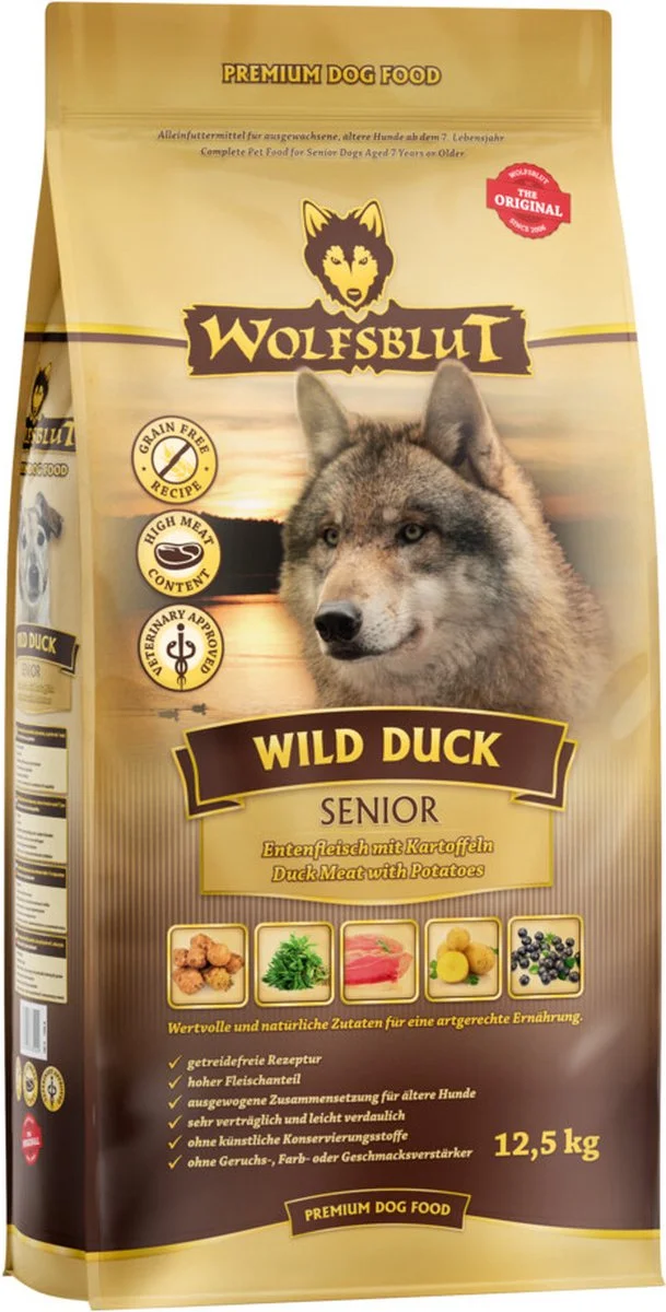 Wolfsblut Grain Free Senior Dog Wild Duck 12,5 kg