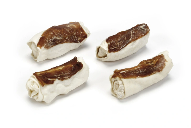 Beeztees kauwrol Culinair Eend 4 x 8 cm.