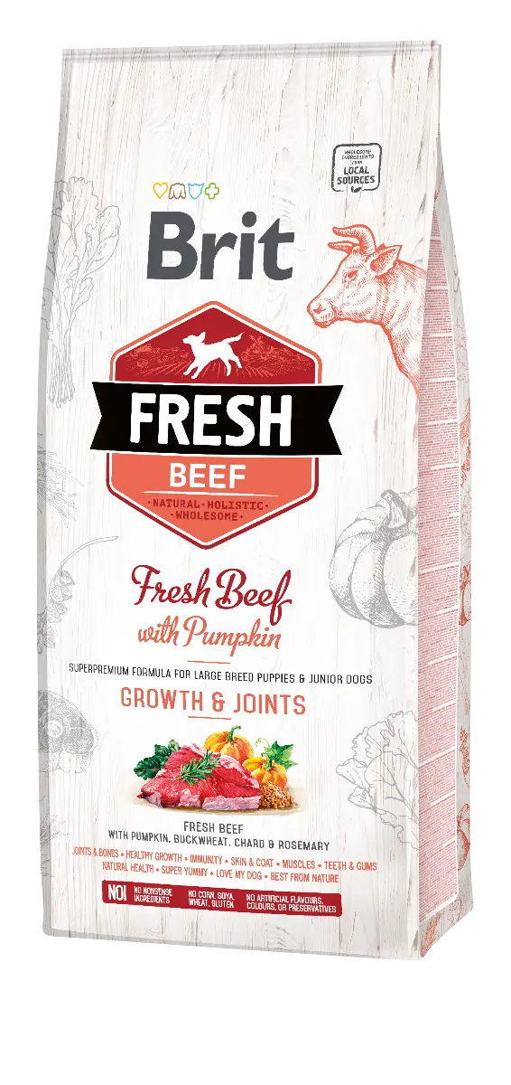 Brit Fresh Beef & Pumpkin Puppy Large Breed 12 kg