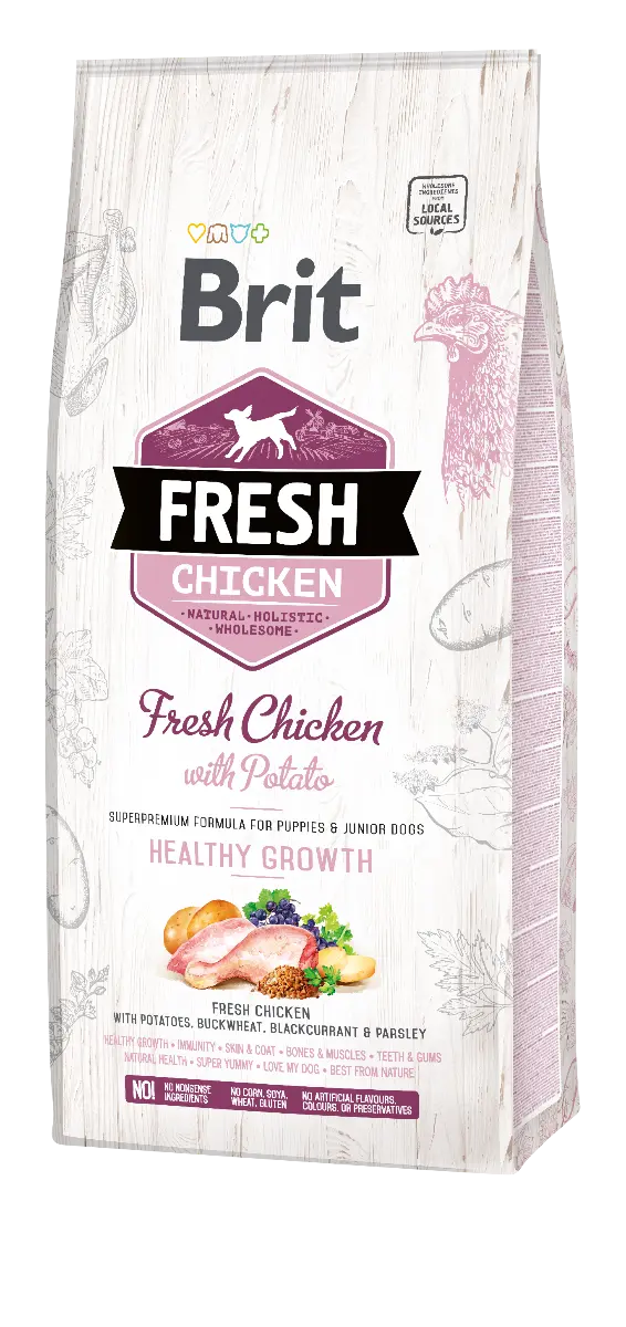 Brit Fresh Chicken & Potato Puppy Healthy Growth 12 kg