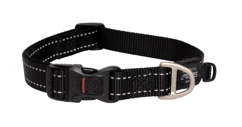 Rogz hondenhalsband Fanbelt L Zwart