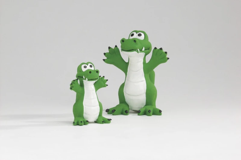 LATEX KROKODIL GROEN 12 CM