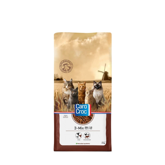 Carocroc Kattenvoer 3-Mix 29/12 2 kg.