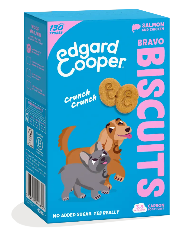 Edgard & Cooper Grain Free Bravo Biscuits Salmon & Chicken 400 gram 
