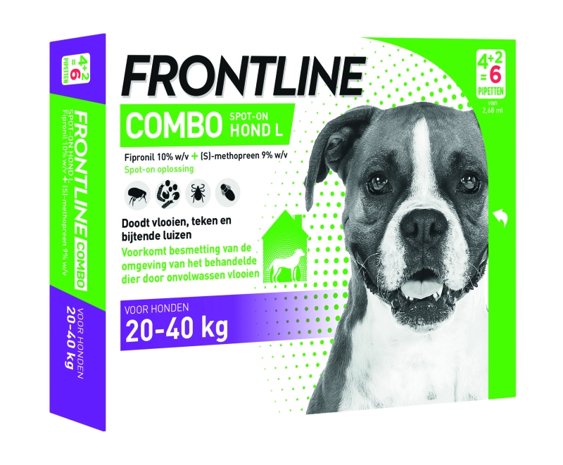 Frontline Combo Hond 20-40 kg. 4+2 pipetten