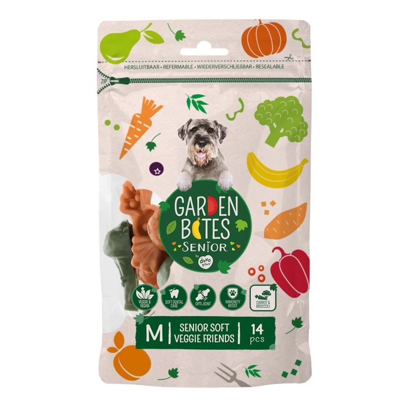 Garden Bites Senior Soft Veggie Friends M 8,5 cm  14 stuks