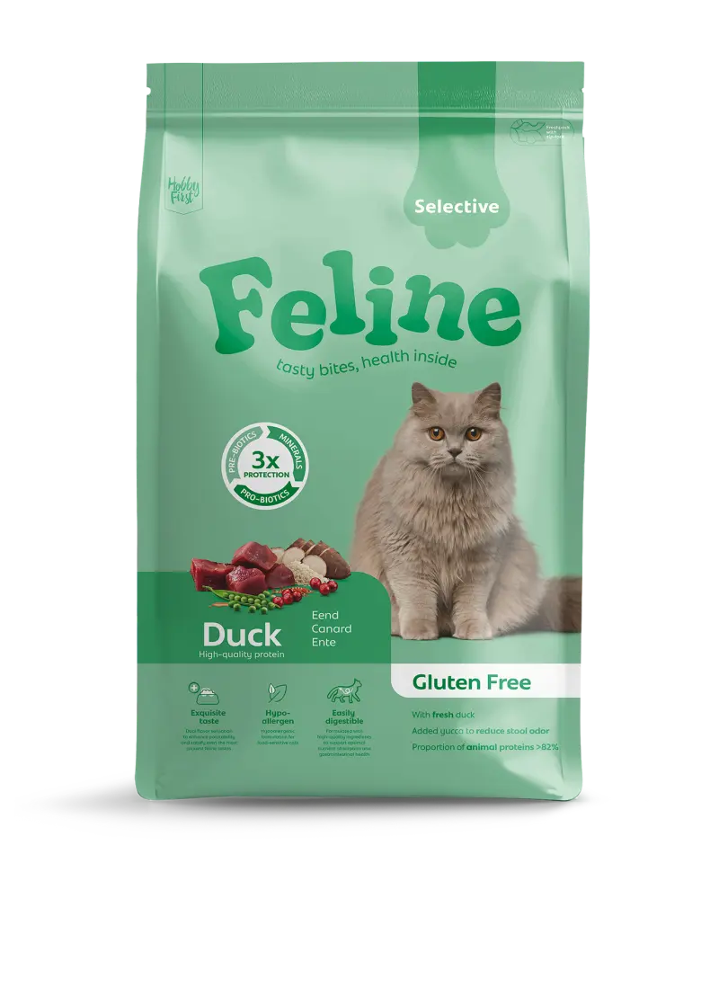 HobbyFirst Feline Kattenvoer Sensitive Selective Duck 4,5 kg