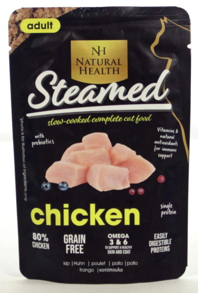 Natural Health Steamed Adult Grain Free Chicken Pouch 85 gram