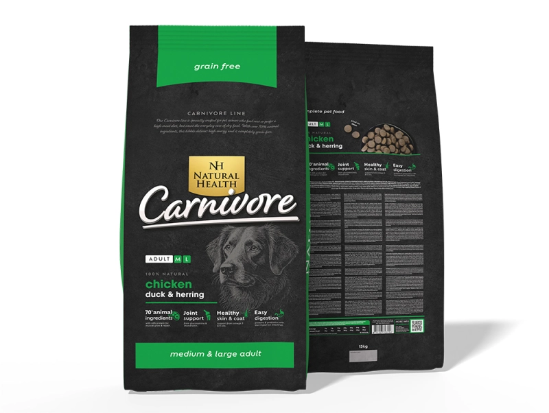 Natural Health hondenvoer Carnivore Adult 15 kg