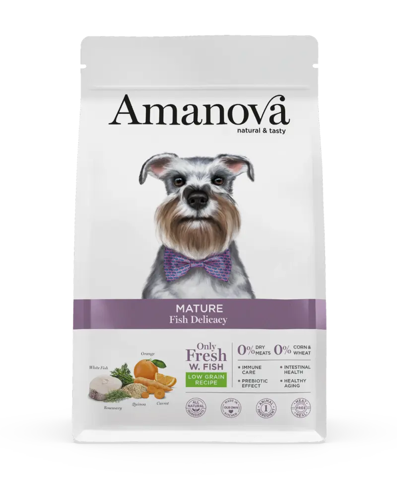 Amanova Dog Mature Delicacy White Fish Low Grain 2 kg