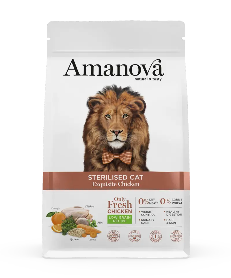 Amanova Cat Sterilised Exquisity Chicken Low Grain 300 gram