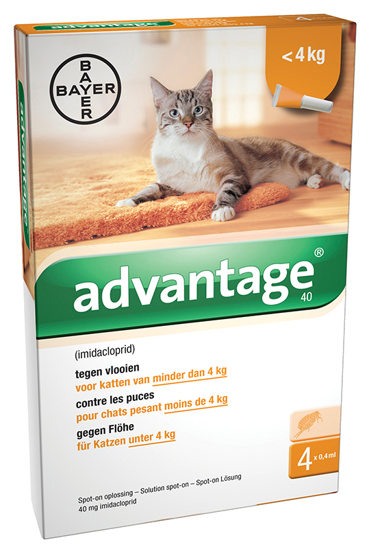 Advantage vlooienmiddel kat (< 4kg.)