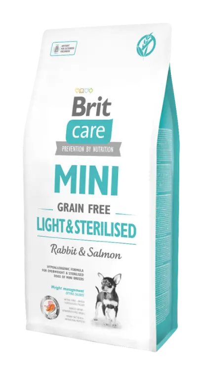Brit Care Grainfree Mini Light & Sterilised Rabbit & Salmon 7 kg