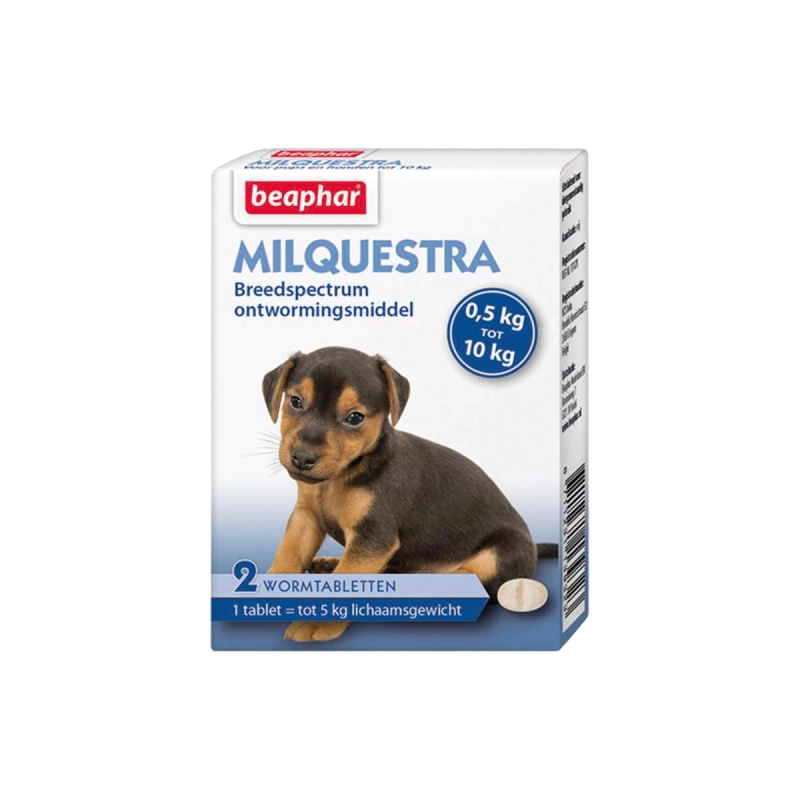 Beaphar Milquestra puppy's en kleine honden 2 tabletten