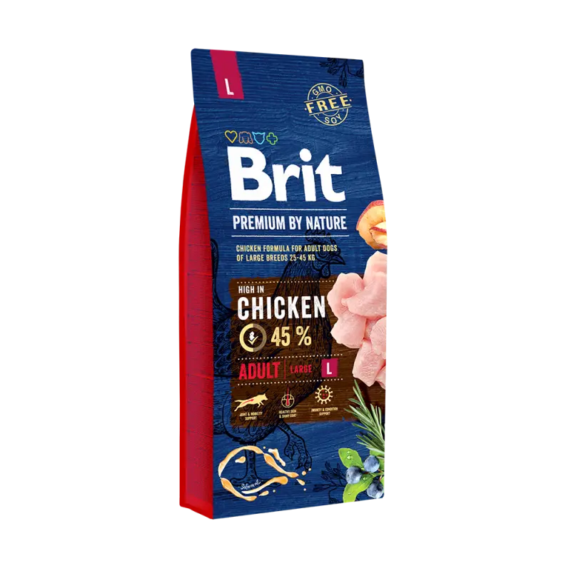 Brit Premium by Nature hondenvoer Adult L 15 kg