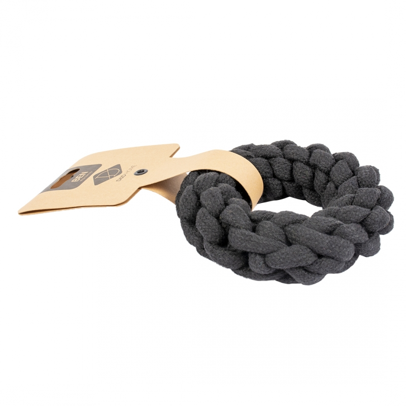 D&D hondenspeeltje Ben gevlochten ring S Zwart