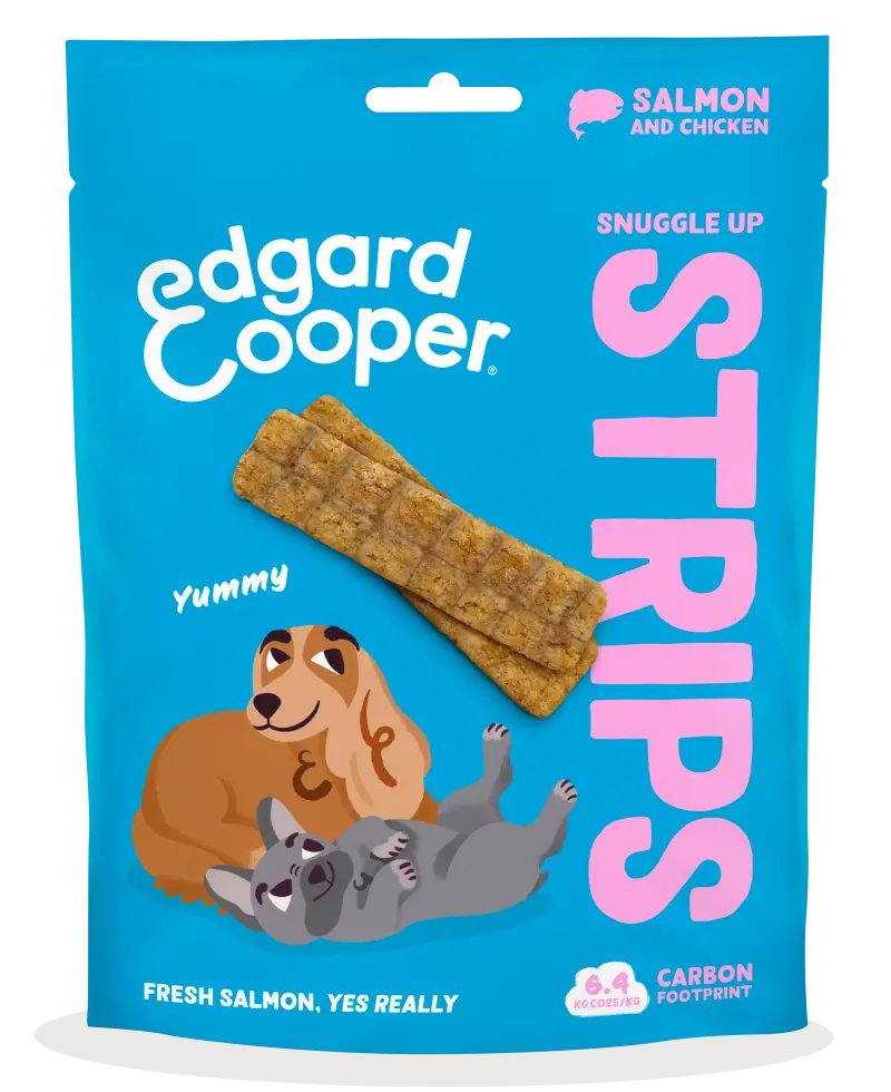 Edgard & Cooper Grain Free Snuggle Up Strips Salmon & Chicken 75 gram