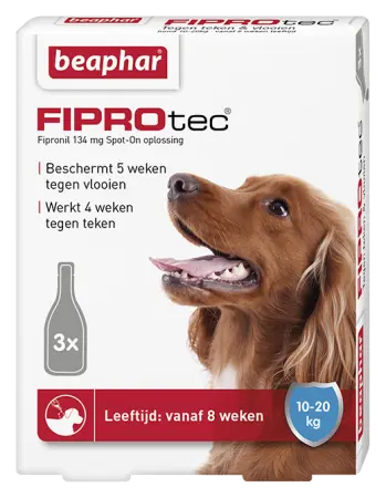 Beaphar Fiprotec 10-20 kg 3 pipetten