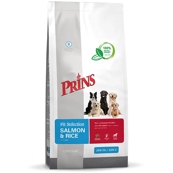Prins Fit Selection Zalm en Rijst 15 kg.