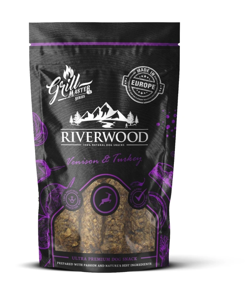 Riverwood hondensnack Grillmaster Venison & Turkey 100 gram