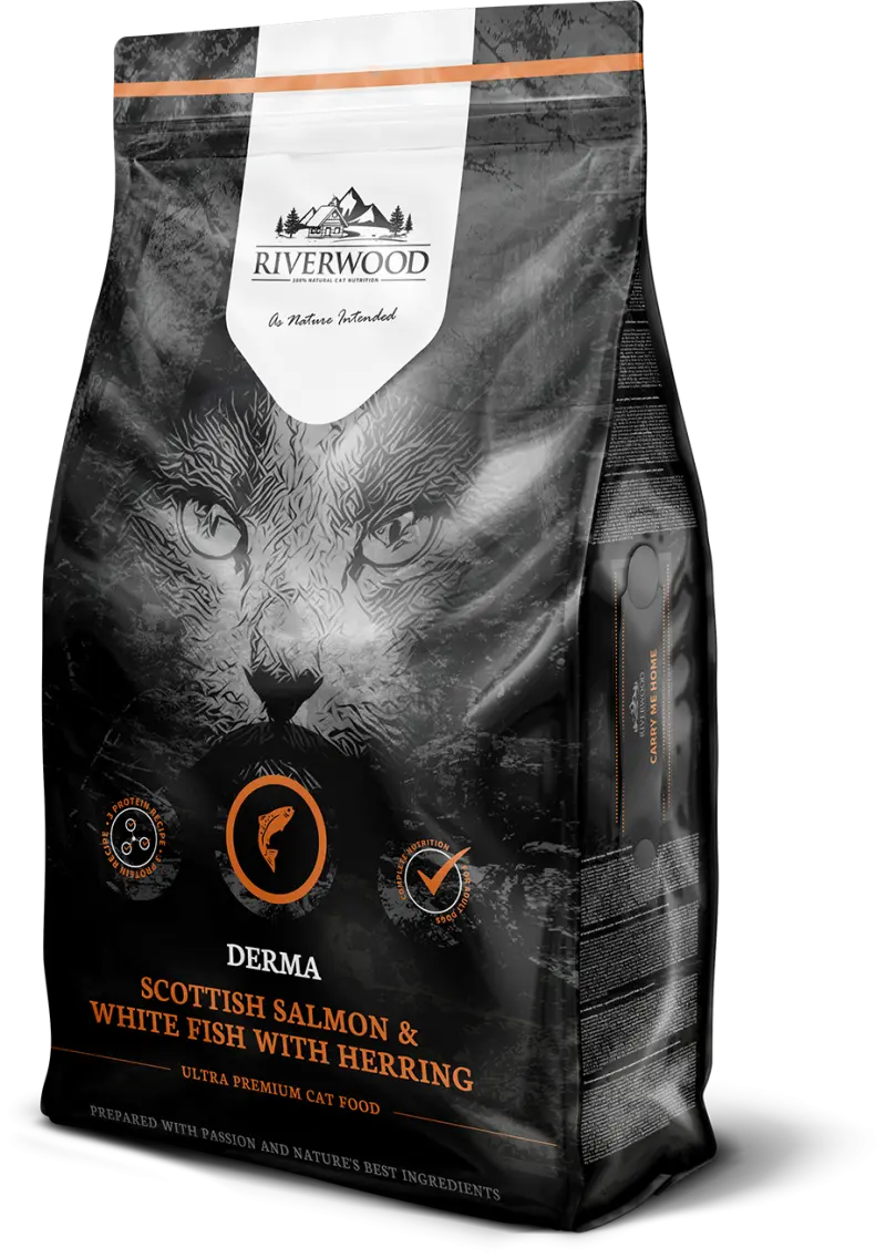Riverwood Cat Derma Scottish Salmon, White Fish with Herring 6 kg